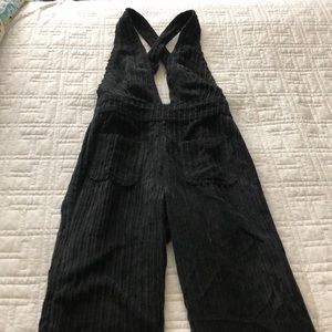 UO Deep-V Chenille Jumpsuit